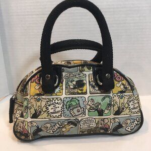 Popeye purse canvas comic strip  clean 8" a cross front 5" tall 3"front to back
